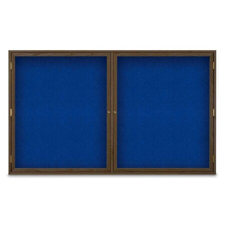 United Visual Products Sliding Door Indoor Enclosed Corkboard, 7 UV9028ACSH-GOLD-DRKSPR